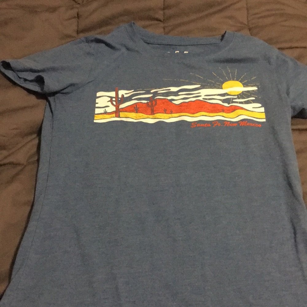 Santa Fe New Mexico blue shirt